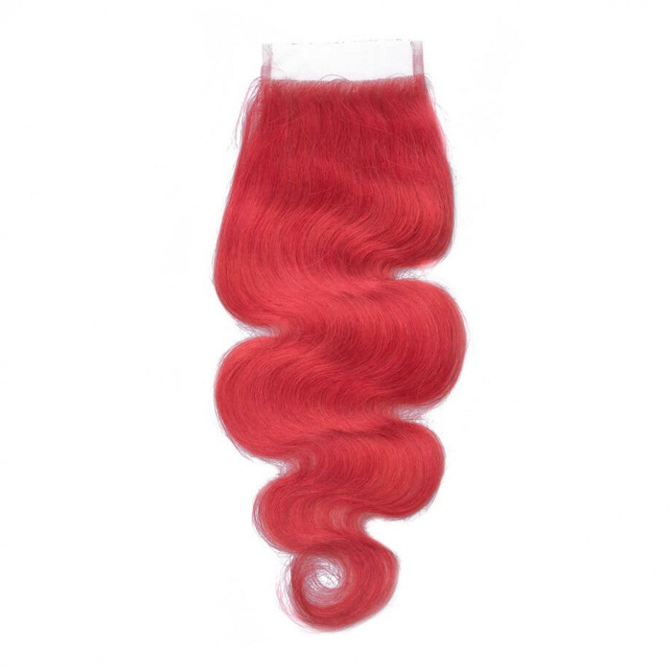 RED BODY WAVE CLOSURE 4X4